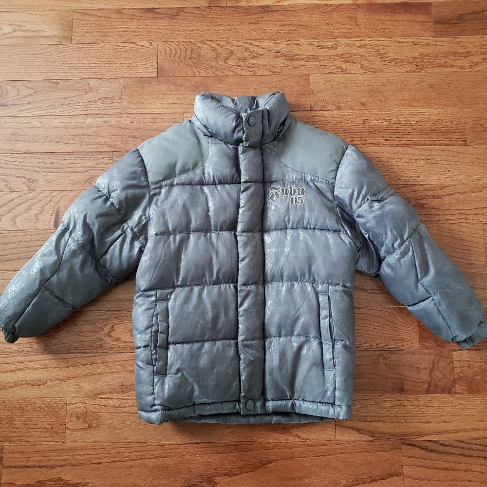 Kids FUBU Puffer Jacket Gray Size 7!